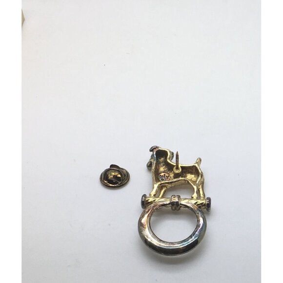 Jones New York Pin Dog Show Pin Ring Holder Silver Gold Tone Patina - Picture 2 of 3